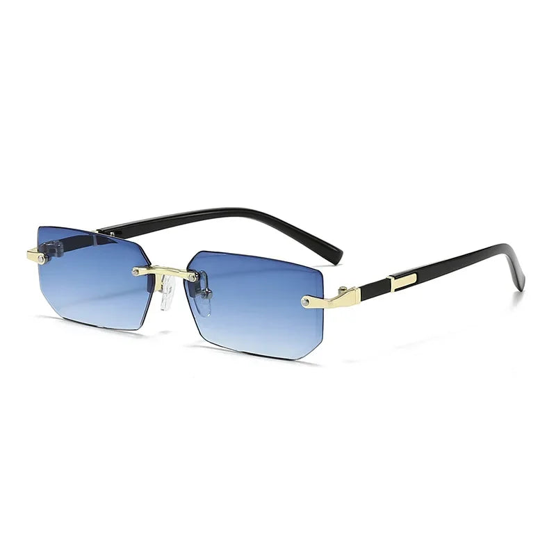 Winful Women's Punk Square Sunglasses UV400 Metal Frame