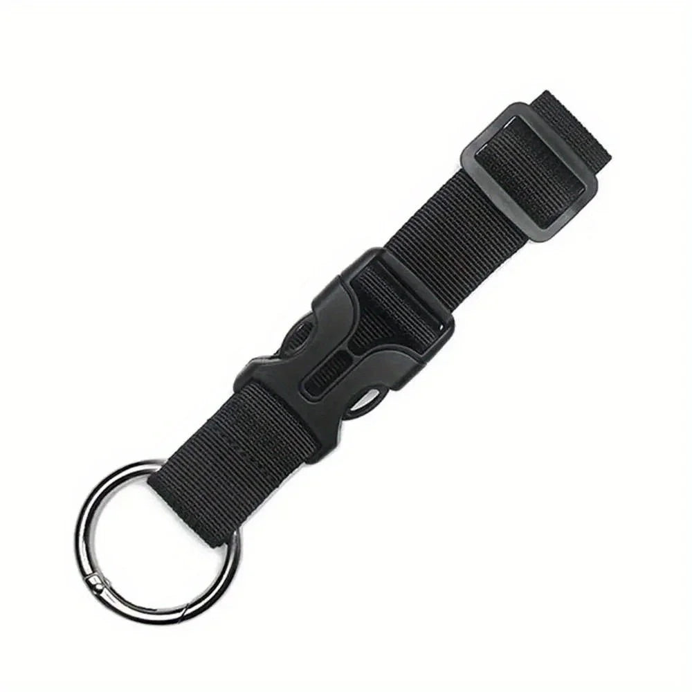 Multifunctional Backpack Hanging Buckle Portable Travel Suitcase Hook Backbin Belt Buckle Luggage Strap Peaceful Pleasures Health and Wellness Black