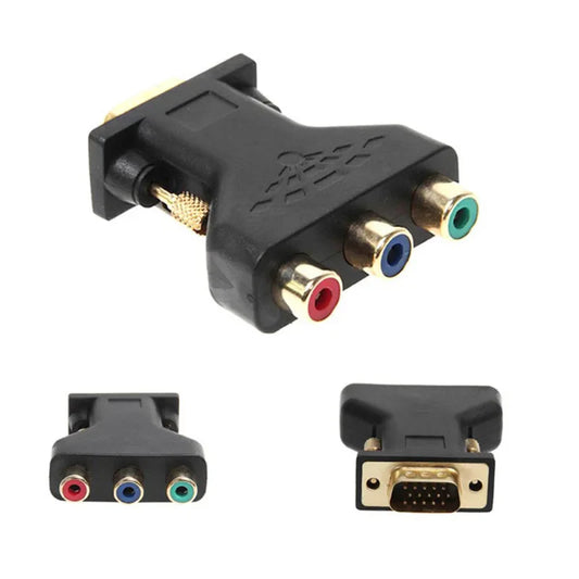 VGA to RGB Component Video Adapter – Male to 3-RCA Female Jack Video Signal Adapter Oasis Select