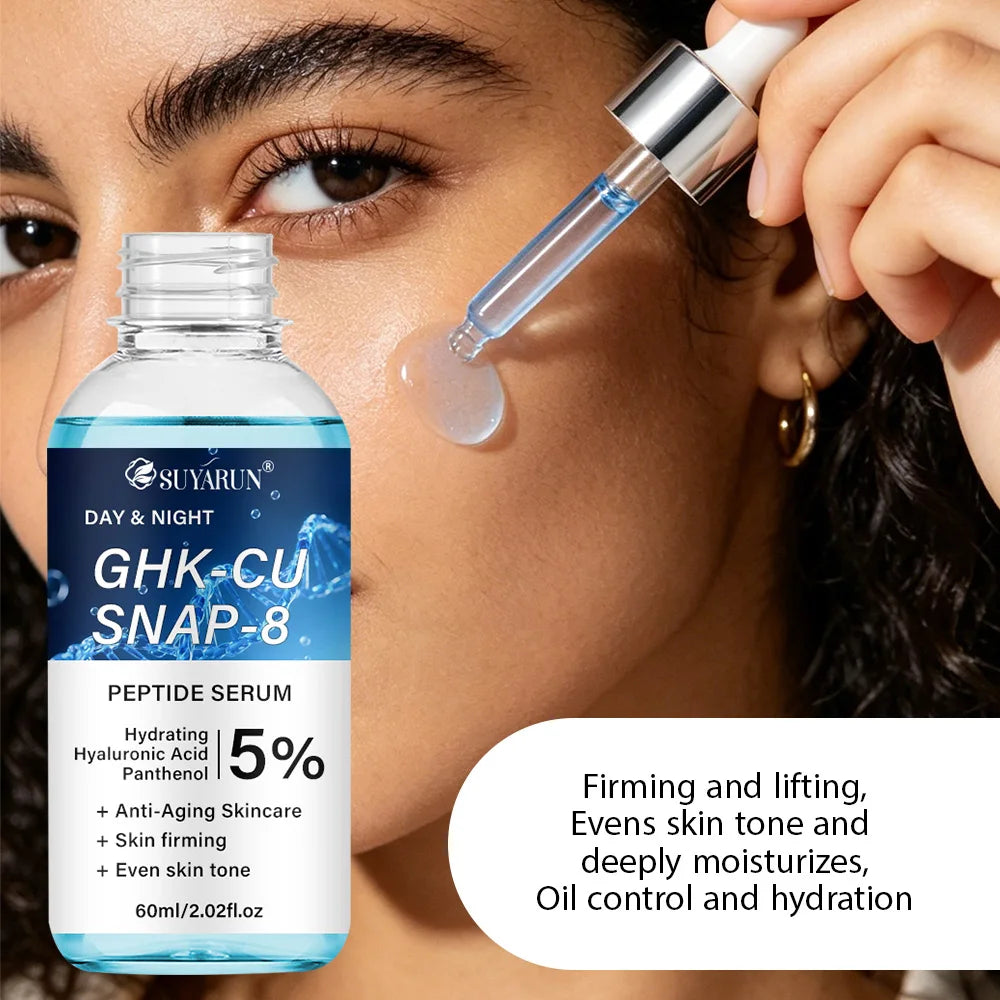 SUYARUN Anti-Aging Peptide Serum | GHK-Cu & SNAP-8 Formula for Day & Night Firming Treatment. Peaceful Pleasures Health and Wellness