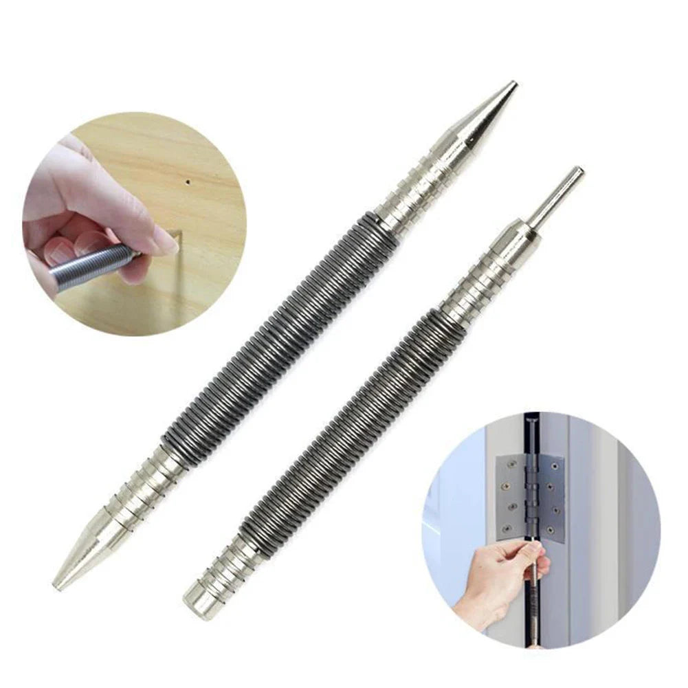 2-Piece Spring Nail Set – Center Punch & Hinge Pin Remover Tool