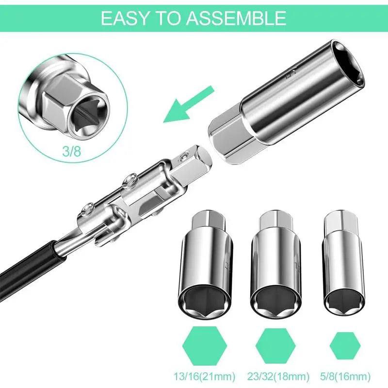 Spark Plug Sleeve T-shape 16/18/21mm Auto Motorcycle Spark Plug Removal Tools 4PCS Auto Repair Tool Set Removal Tool Peaceful Pleasures Health and Wellness