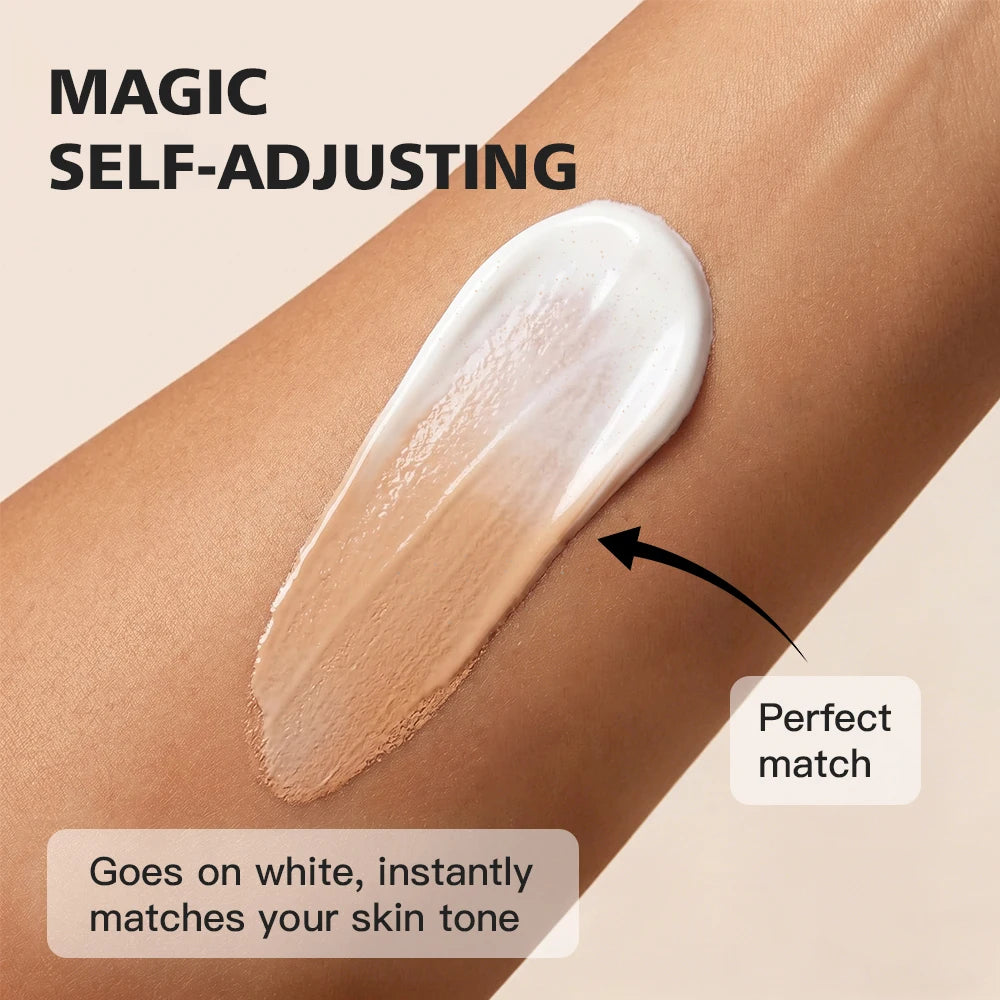 Color Changing Foundation Auto Skin Tone Matching 12H Long Lasting Light Medium Coverage Natural Dewy Face Makeup Peaceful Pleasures Health and Wellness
