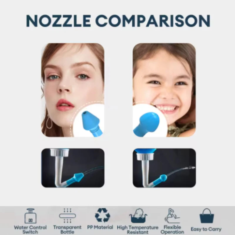 Manual nasal wash bottle, specialized nasal plug, household adult nasal wash salt, medical children's rhinitis nasal flushing Peaceful Pleasures Health and Wellness