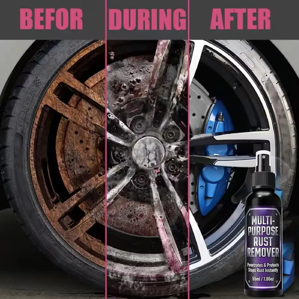 55/110ml Multi-functional metal Rust Remover polishing spray Turn Rust to Paintable Surfaces, Auto Metal Parts Care Tool Peaceful Pleasures Health and Wellness