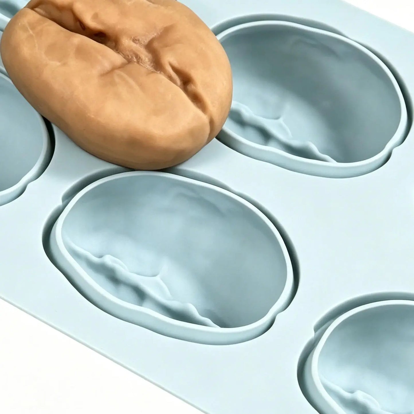 6-Cavity Silicone Mold – Coffee Bean, Chocolate & Cake Decor