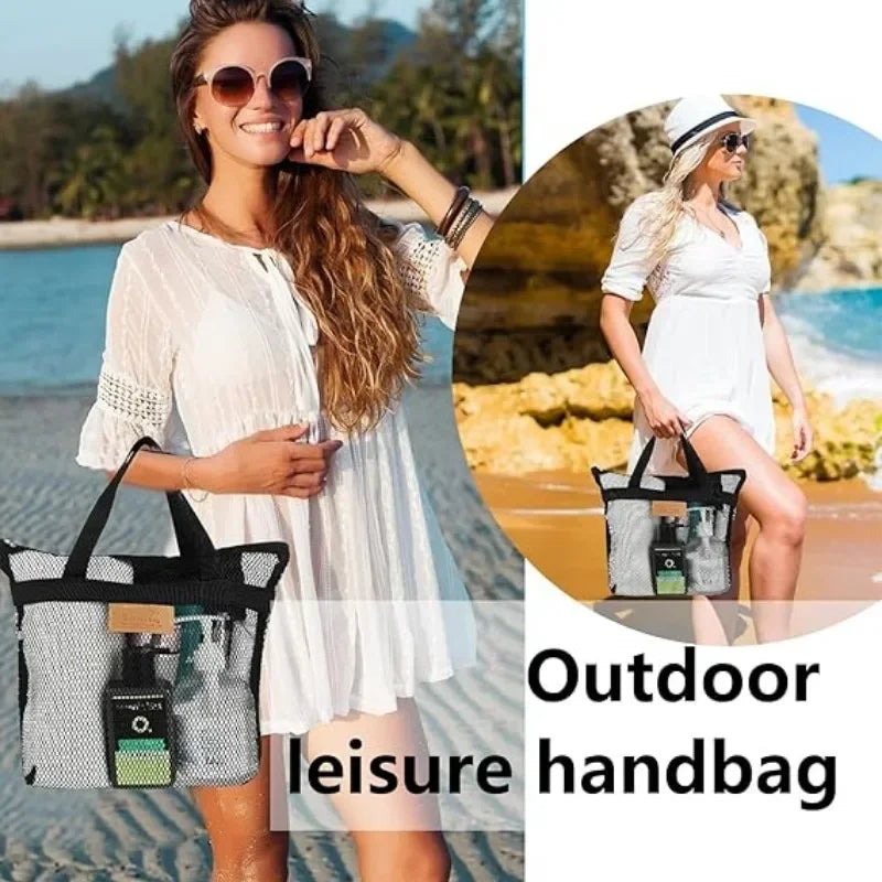 Large Mesh Beach Tote Bag – Pool, Gym & Travel Storage
