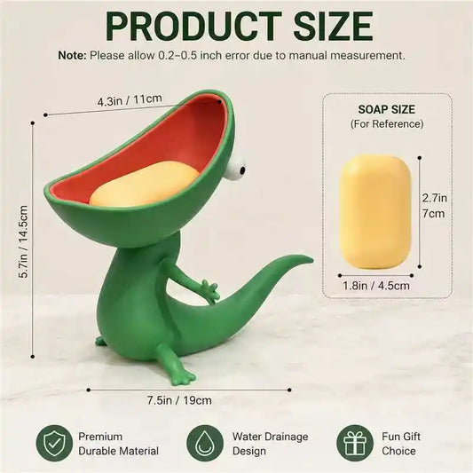 Reptile Snake Lizard Resin Soap Box, Key Holder & Desk Décor Resin Desk Decor Set Peaceful Pleasures Health and Wellness