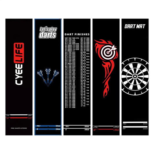 Non-Slip Dart Board Floor Mat with Throw Line | 118" Long Dart Board Mat Peaceful Pleasures Health and Wellness