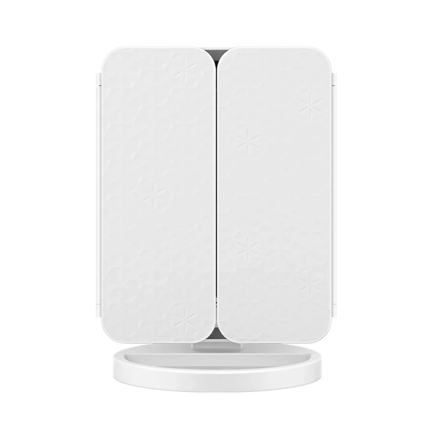 LED Tri-Fold Desktop Vanity Mirror | Touch Sensor Makeup Mirror