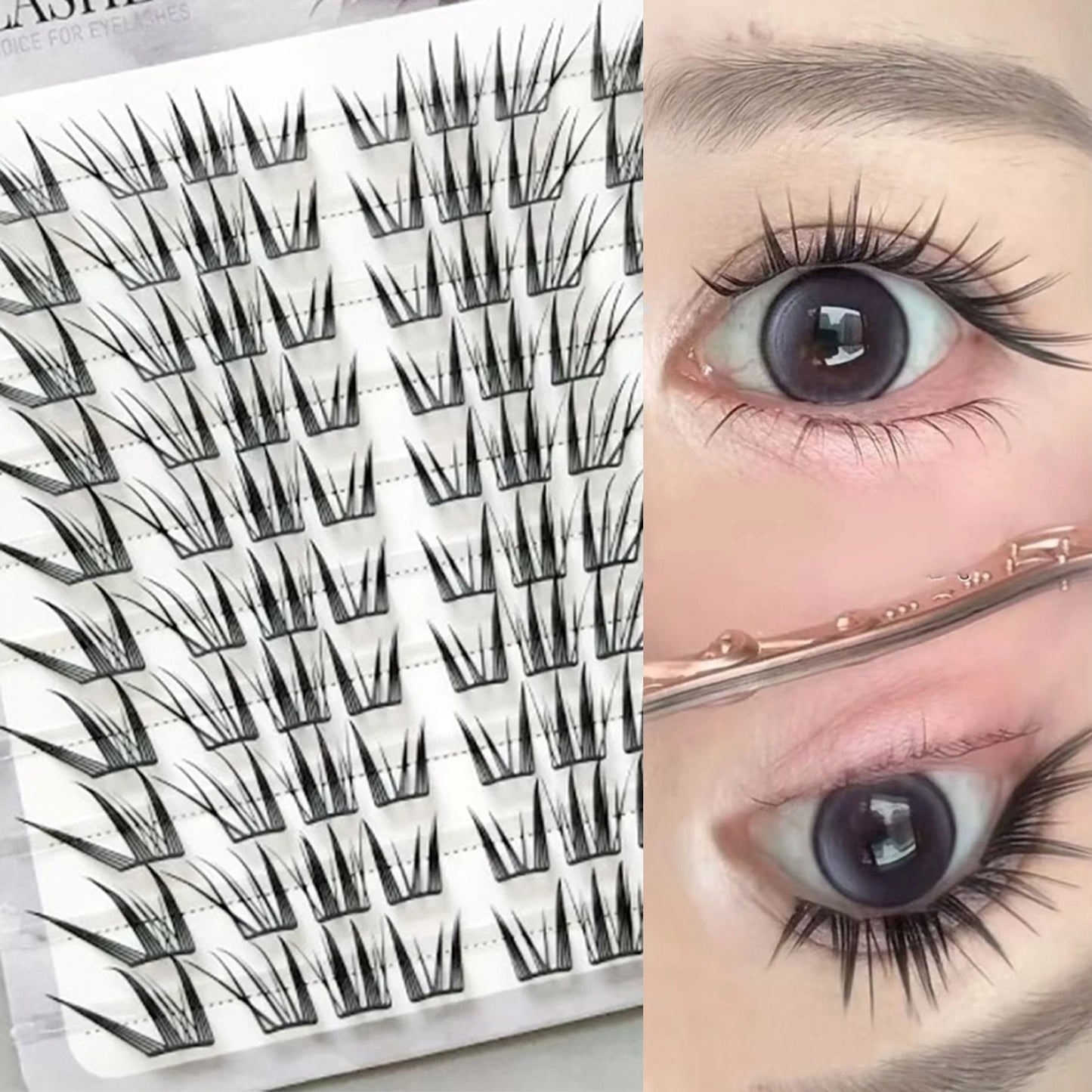 Fluffy Lazy Cat Comic False Eyelashes Korean Style Natural Look Curling Diy Eyelash Extensions For Women Daily Makeup & Party Peaceful Pleasures Health and Wellness