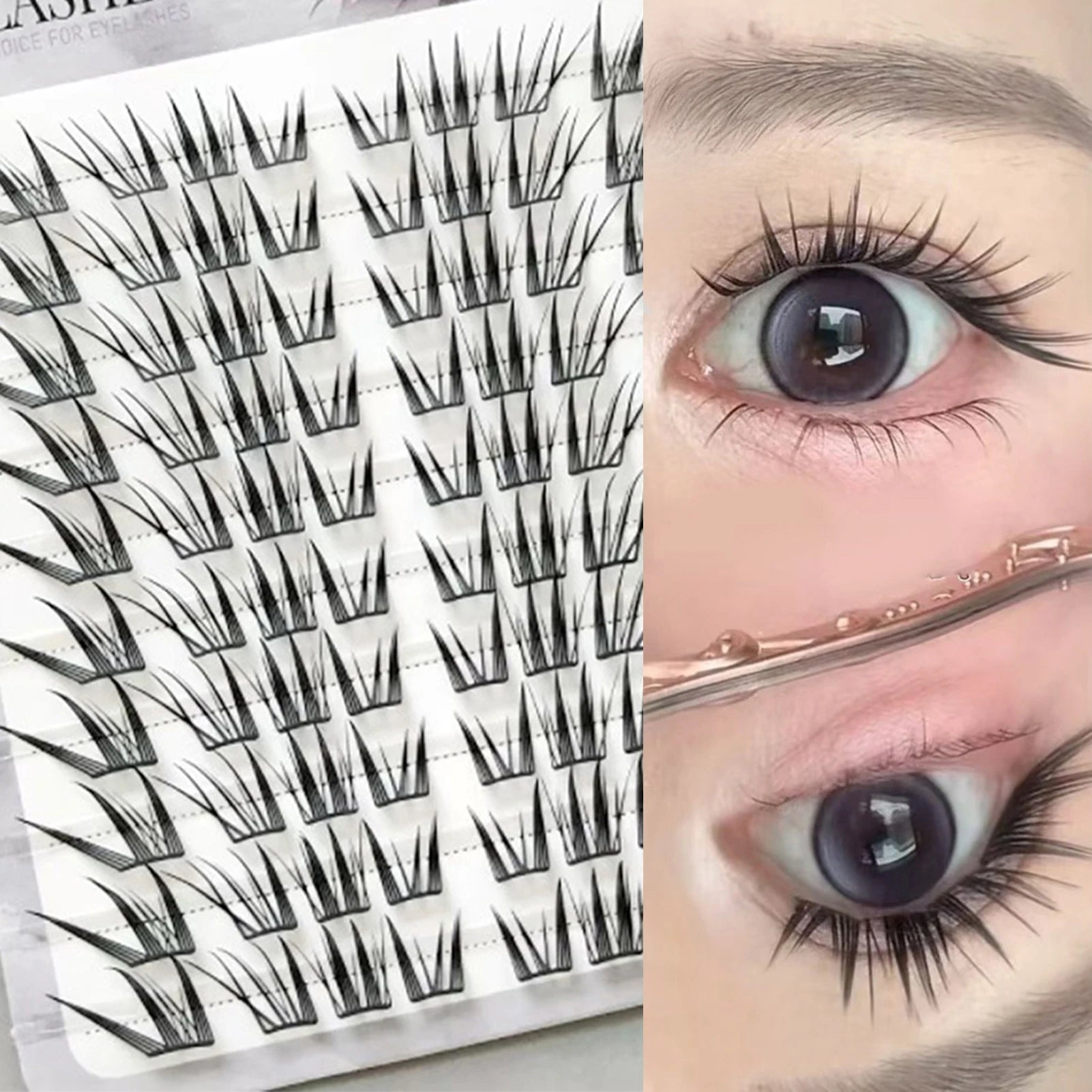 Fluffy Lazy Cat Comic False Eyelashes Korean Style Natural Look Curling Diy Eyelash Extensions For Women Daily Makeup & Party Peaceful Pleasures Health and Wellness
