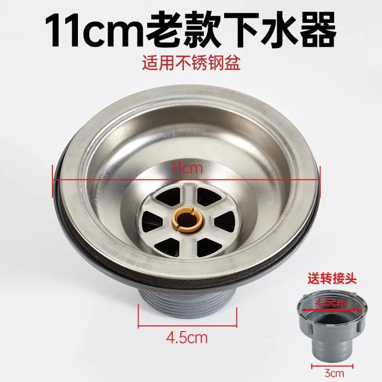 Stainless Steel Sink Drain Strainer & Waste Basket Plug