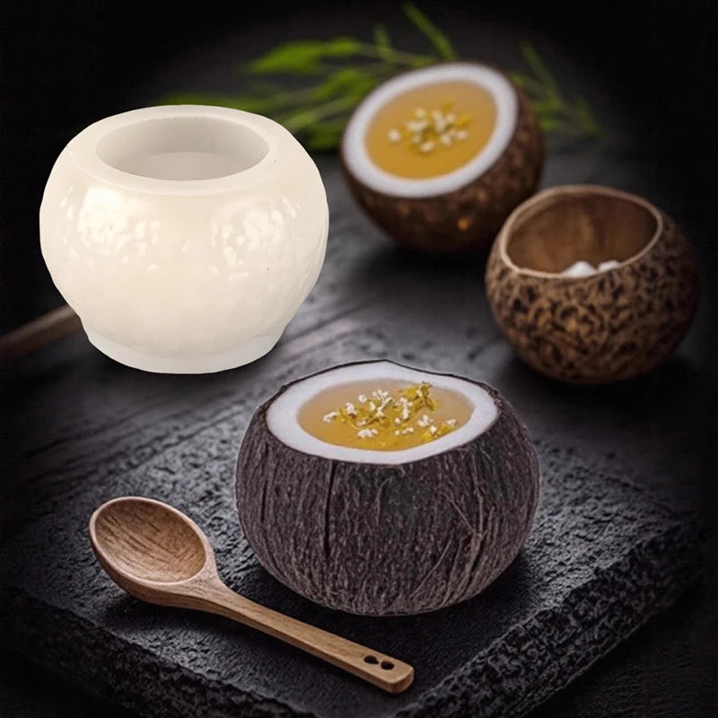 3D Simulation Coconut Silicone Mold DIY Mousse Cake Dessert Chocolate Baking Mould Aromatherapy Candle Gypsum Mould Soap Mold Peaceful Pleasures Health and Wellness Default Title