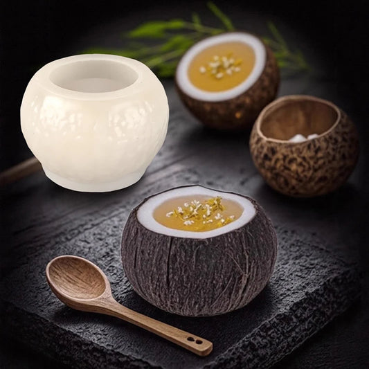 3D Simulation Coconut Silicone Mold DIY Mousse Cake Dessert Chocolate Baking Mould Aromatherapy Candle Gypsum Mould Soap Mold Peaceful Pleasures Health and Wellness Default Title