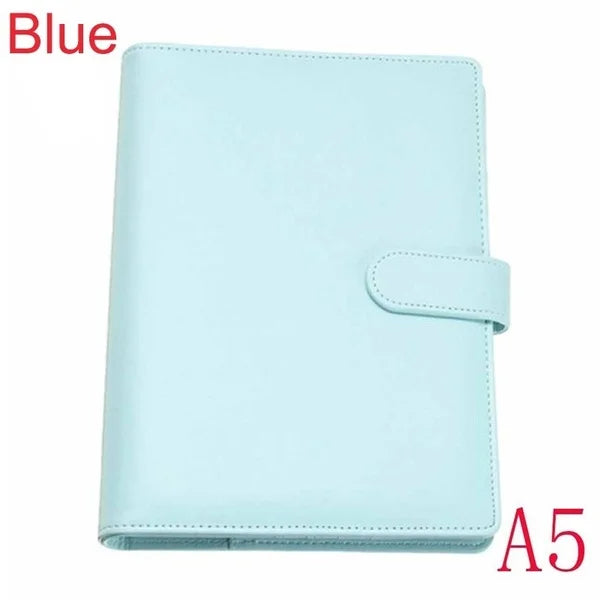 Vintage Refillable Notebook File Folder Notepad Cover Leather Ring