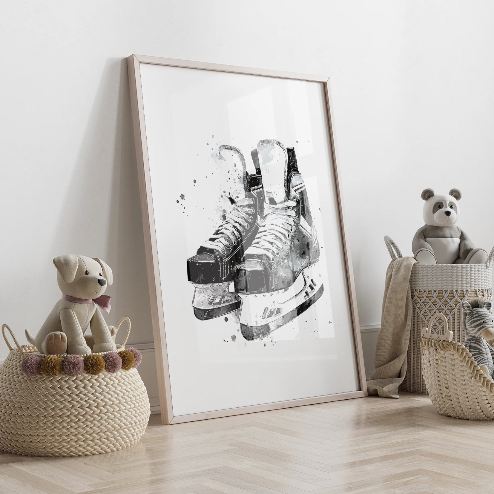 Personalized Ice Hockey Canvas Wall Art | 3-Piece Custom Print Canvas Wall Art Peaceful Pleasures Health and Wellness