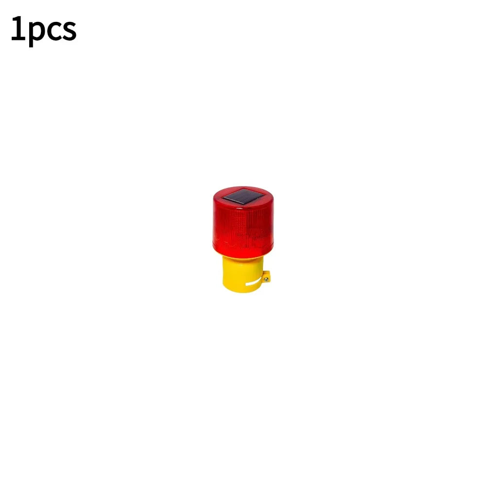 Solar LED Emergency Traffic Warning Light for Construction Peaceful Pleasures Health and Wellness 1pcs