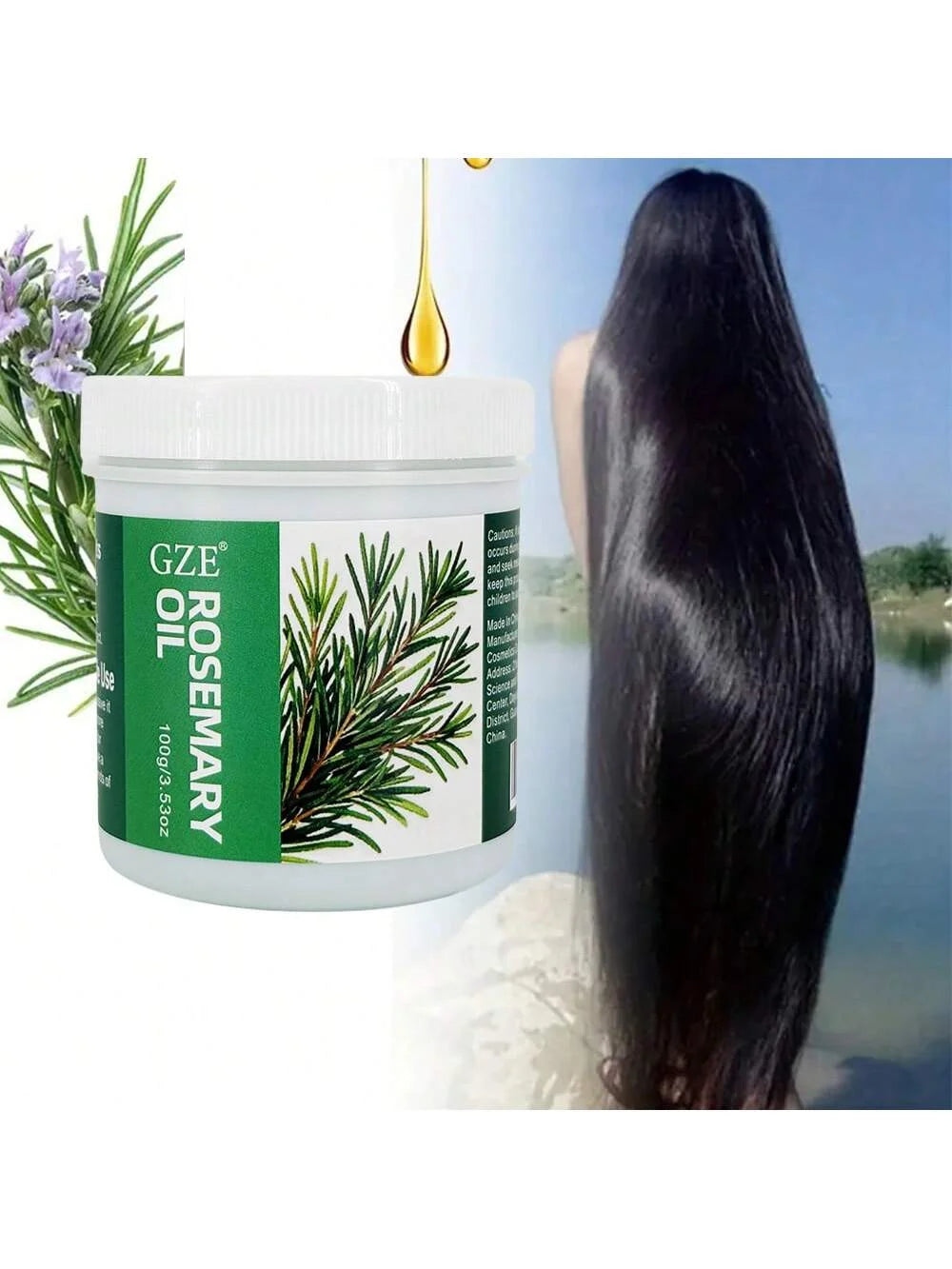 GZE Organic Rosemary Oil Hair Conditioner – Moisturizing & Strengthening Rosemary Hair Conditioner Peaceful Pleasures Health and Wellness