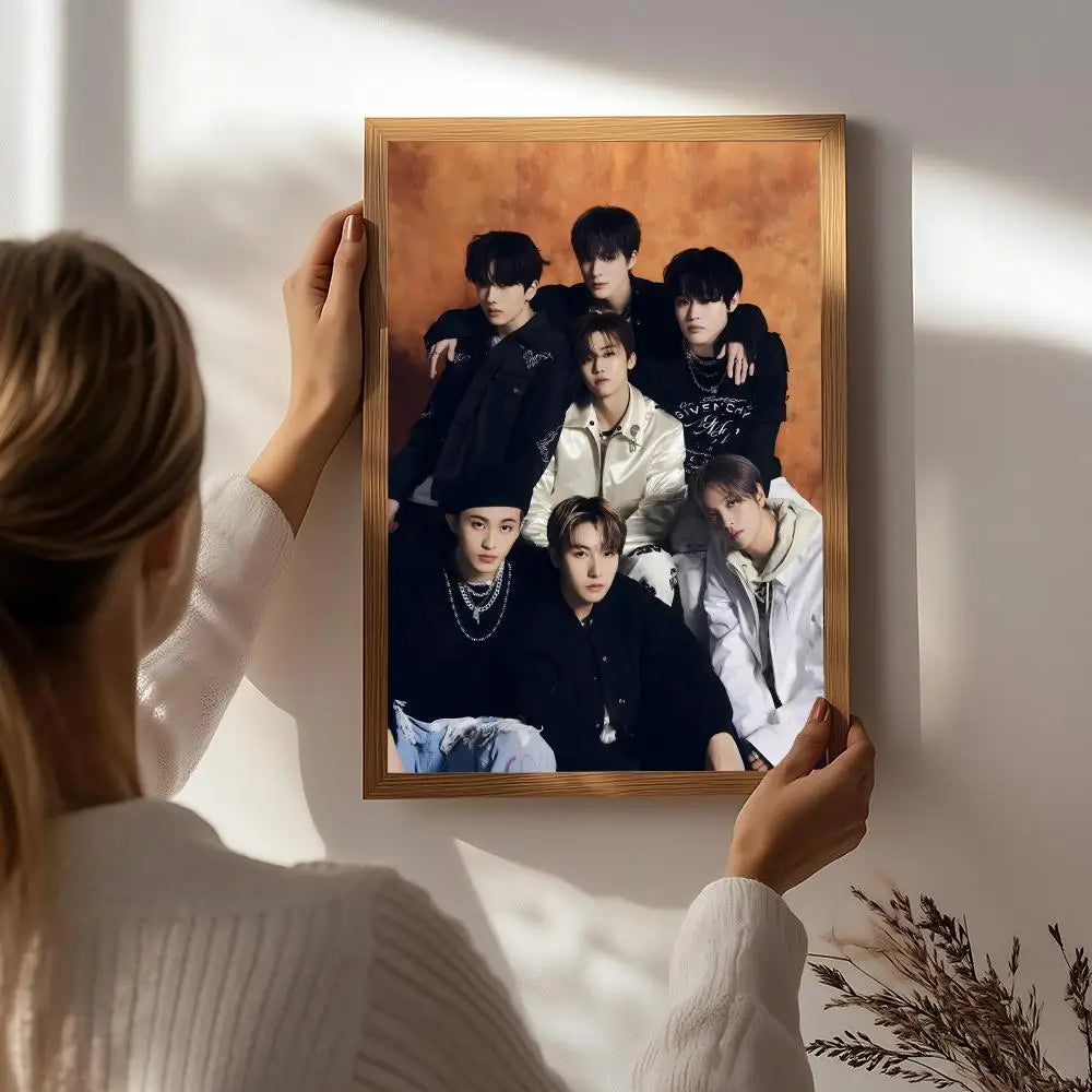 Kpop N-NCT Poster HD Self Adhesive Waterproof Wall Art Ideal for Home Office Dorm Bedroom Great Gift Peaceful Pleasures Health and Wellness White4 50X70cmNoframe