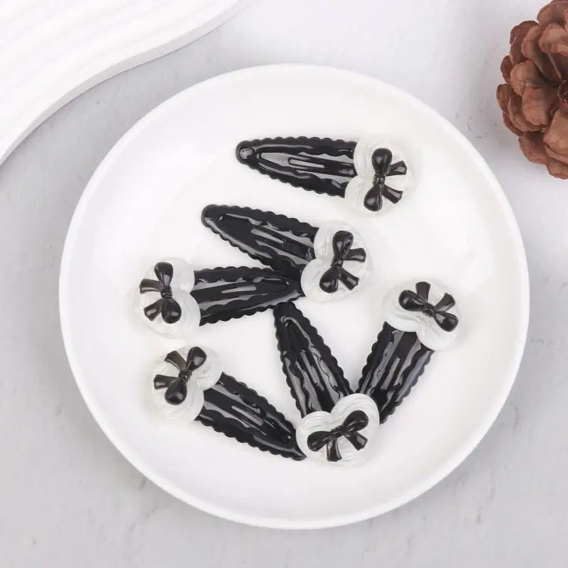 Bowknot Heart BB Hair Clips Non-Slip Cute Set of 2/6 Pcs