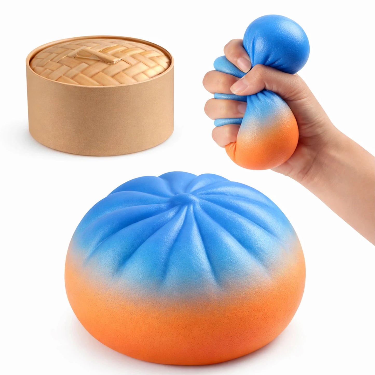 Bread Squeeze Ball Sensory Toy – 10 Colors | Kids & Adults