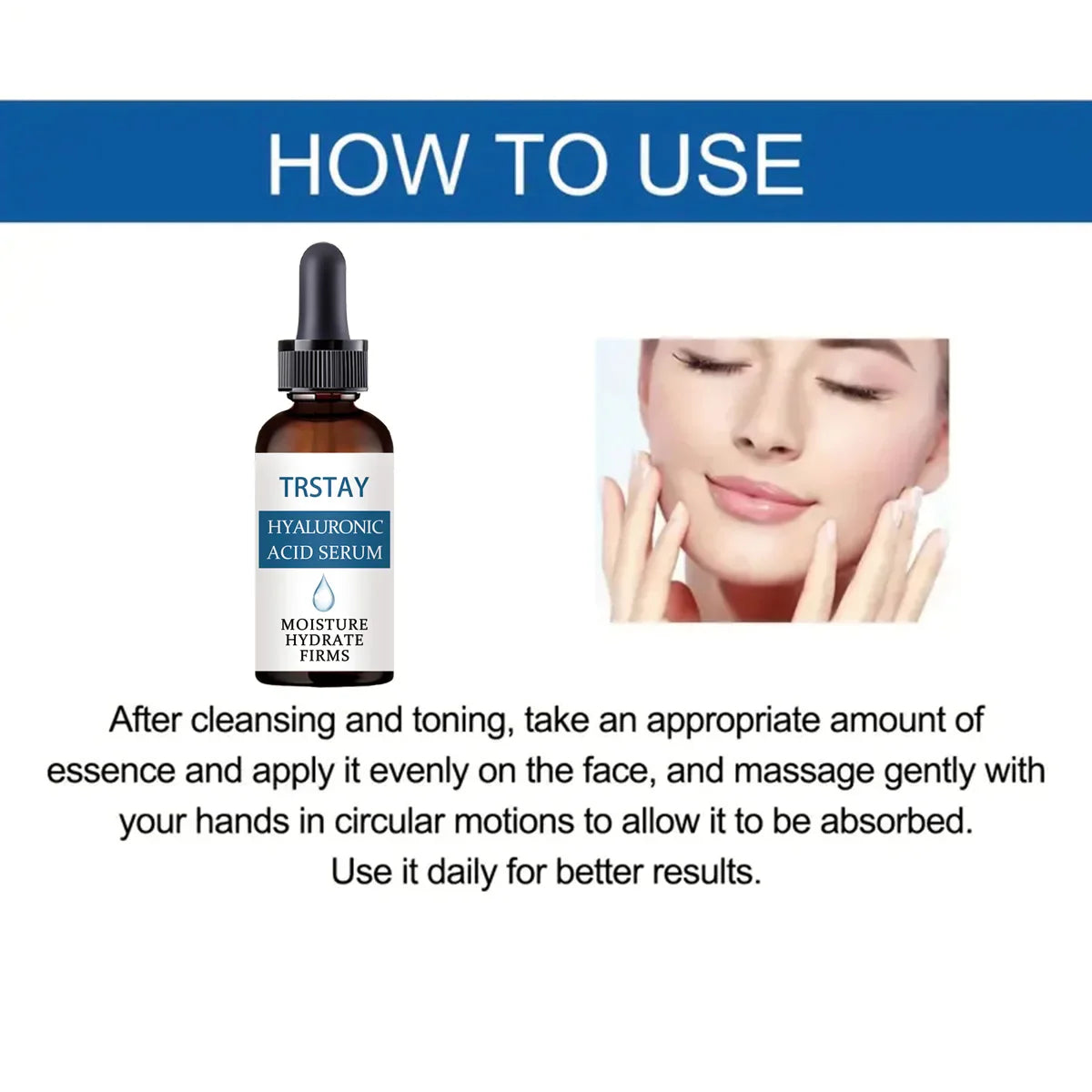 TRSTAY Hyaluronic Acid Essence – Hydrate, Brighten & Firm