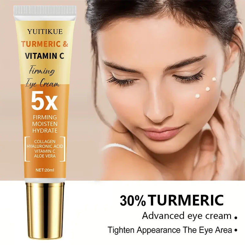 Turmeric Vitamin C Eye Cream – Dark Circles, Firming & Hydration Eye Cream Peaceful Pleasures Health and Wellness