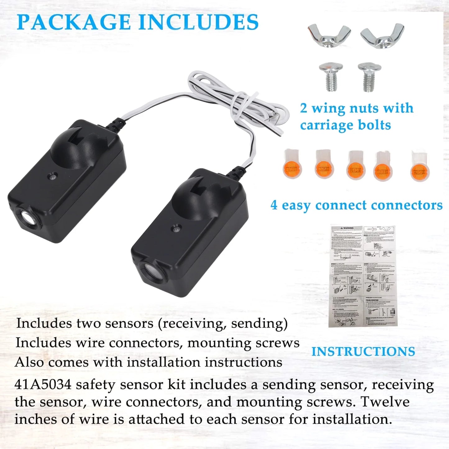 Garage Door Safety Sensor Sensitive Compact Opener Infrared 41A5034