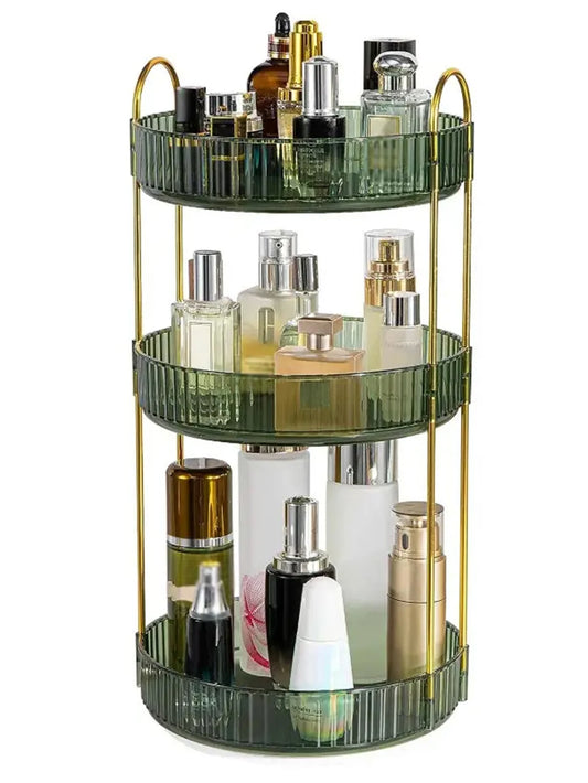 360° Rotating Makeup Organizer – 3-Tier Storage Rack Beauty & Personal Care Peaceful Pleasures Health and Wellness