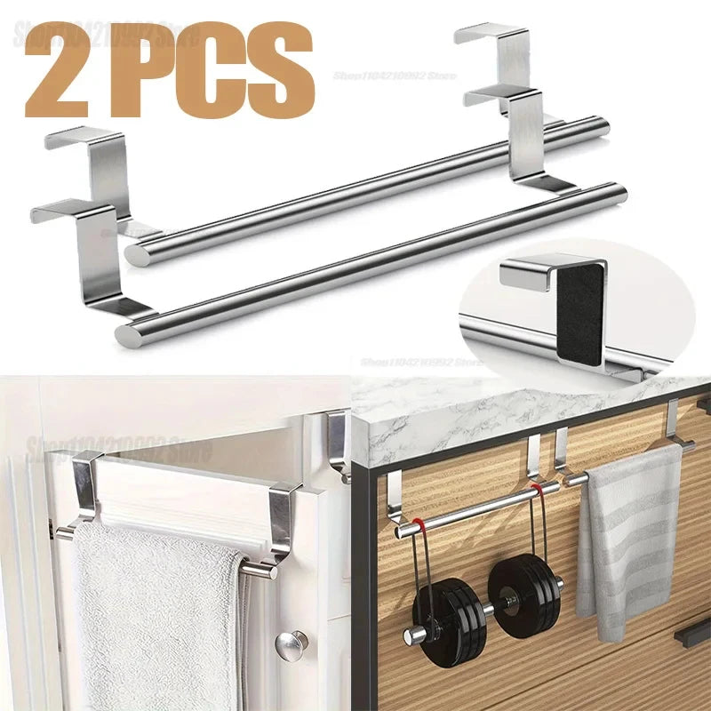 Over Door Towel Rack – Stainless Steel Hanging Bar Holder