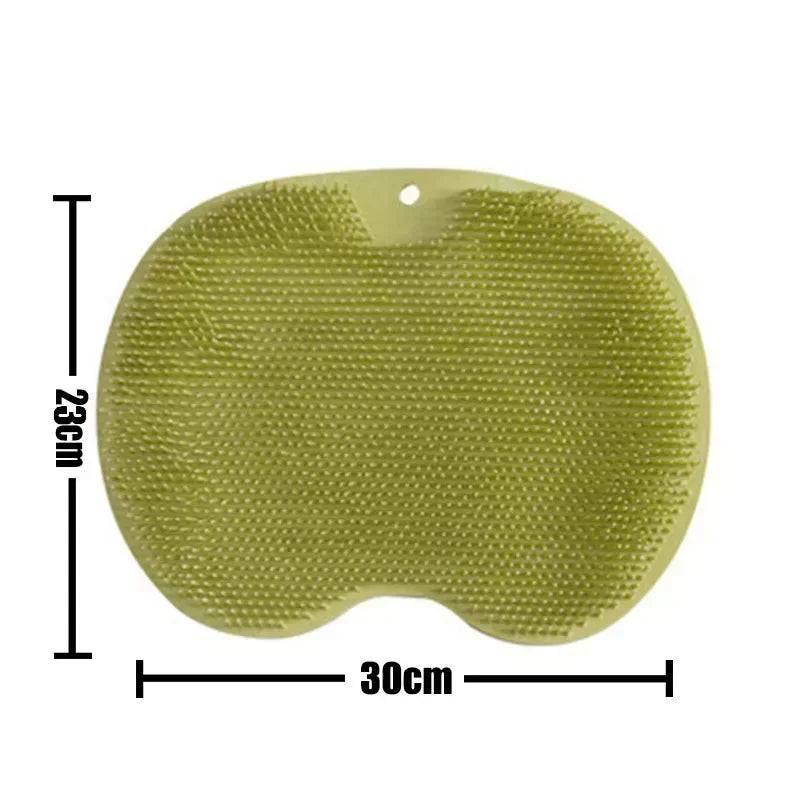 Non-Slip Bath Massage Mat & Back Scrubber Brush | TPR