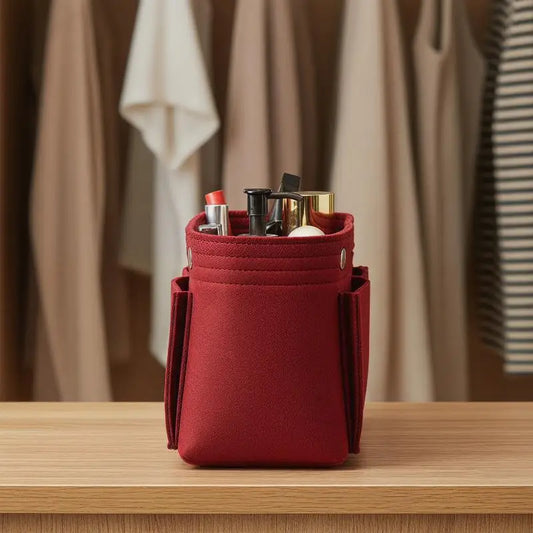 Felt Insert Bag Organizer | Multi-Pocket Travel Cosmetic Tote Bag Insert Organizer Oasis Select