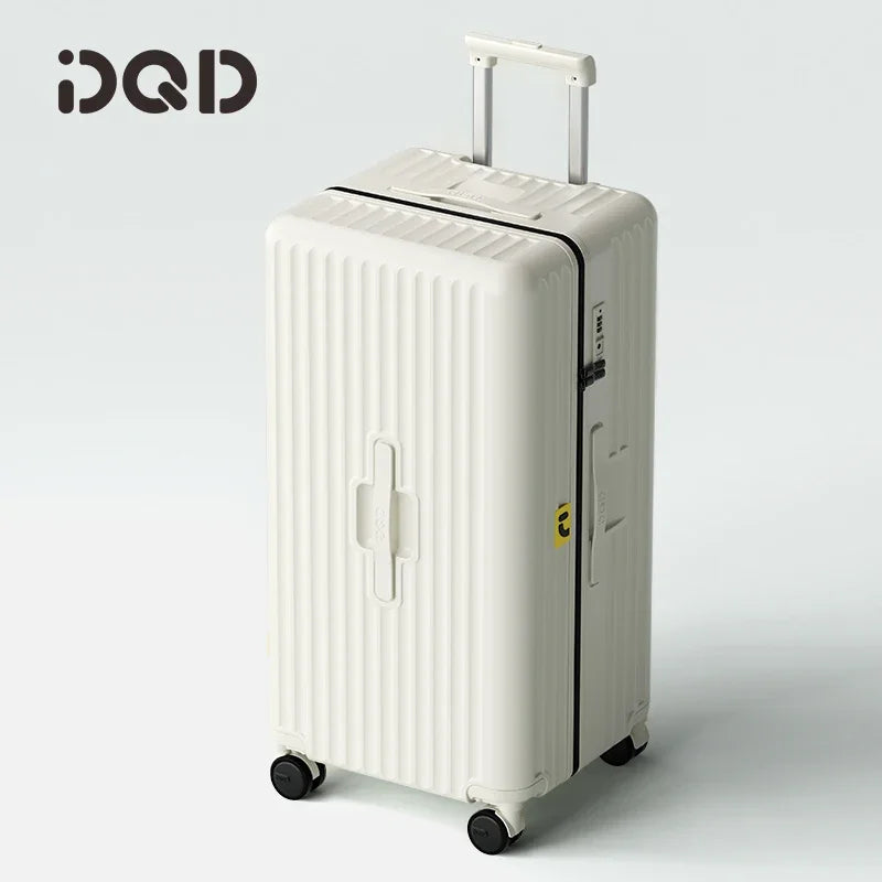 Large Capacity Travel Luggage Aluminum frame Suitcase Trolley Case 22/26/28 inch Travel Suitcase with Cup Holder Boarding Case Peaceful Pleasures Health and Wellness White suitcase 26 inches