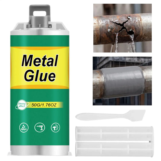 50g Metal Bonding Adhesive High Strength Welding Repair Glue For Home Industry Mechanics Crafts, Bonds Metal Wood Glass Ceramic Peaceful Pleasures Health and Wellness