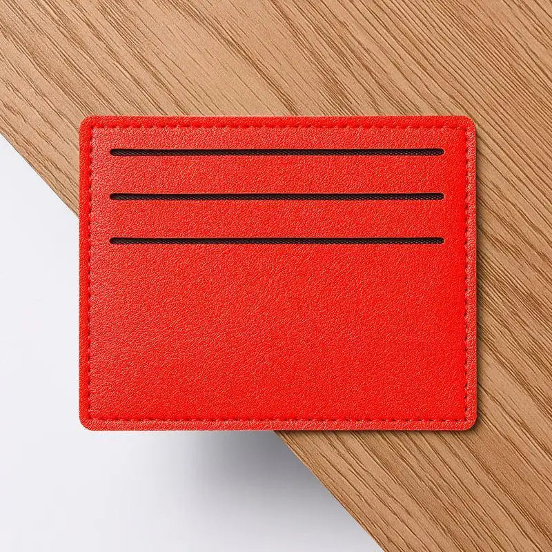 Minimalist Slim PU Card Holder – 6-Slot Pocket Wallet Case