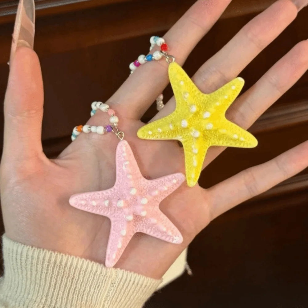 Bohemian Starfish Beaded Necklace | Colorful Beach Jewelry Pendant Necklace Peaceful Pleasures Health and Wellness