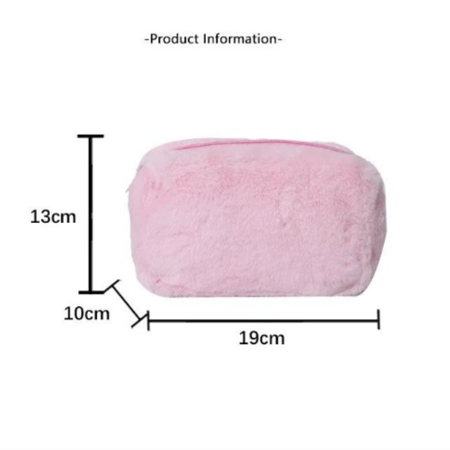 Plush Cosmetic Bag Pencil Girl Candy Hand Banquet Party Lady Makeup