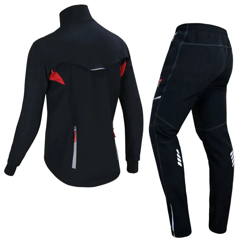 X-TIGER Men's Winter Thermal Fleece Cycling Jacket | Windproof