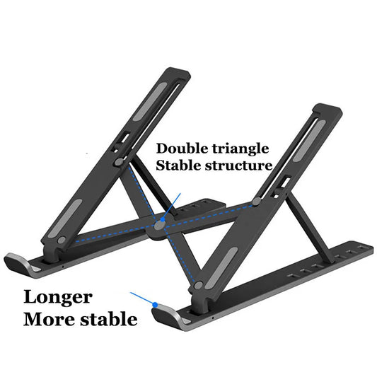 Adjustable Foldable Laptop Stand | Non-Slip Cooling Bracket 9–15" Laptop Stand Peaceful Pleasures Health and Wellness