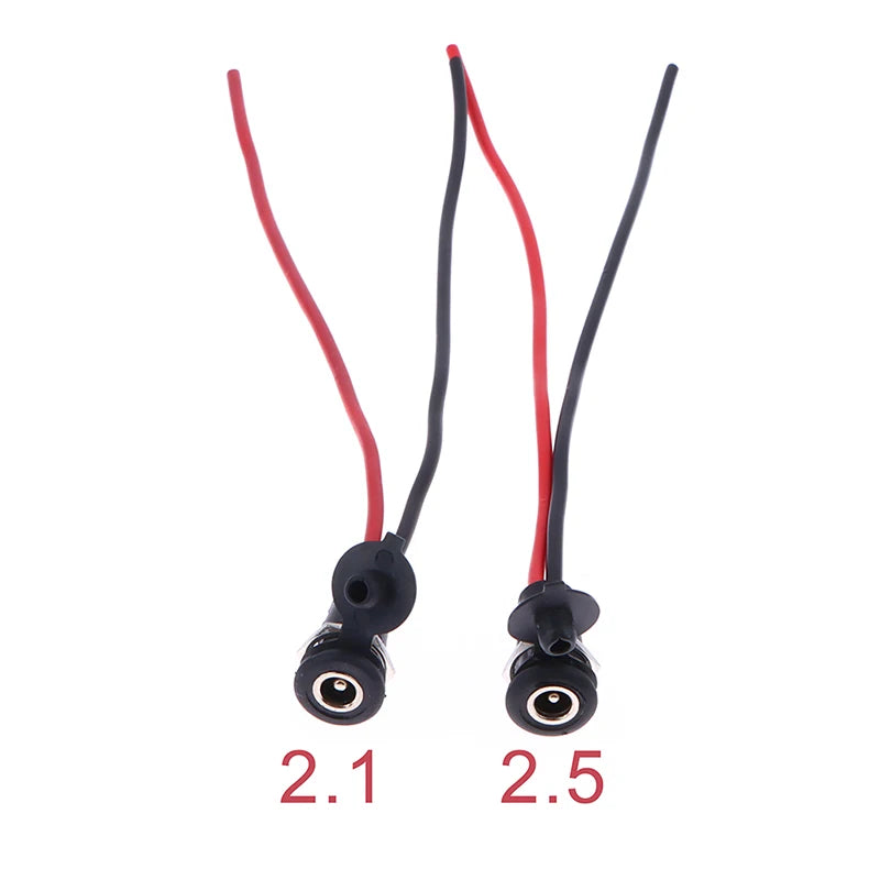 1Pc DC power Female With Cable Wired 5.5 * 2.1 5.5*2.5mm DC Socket High Current All Male Female Power Plug Contor Peaceful Pleasures Health and Wellness