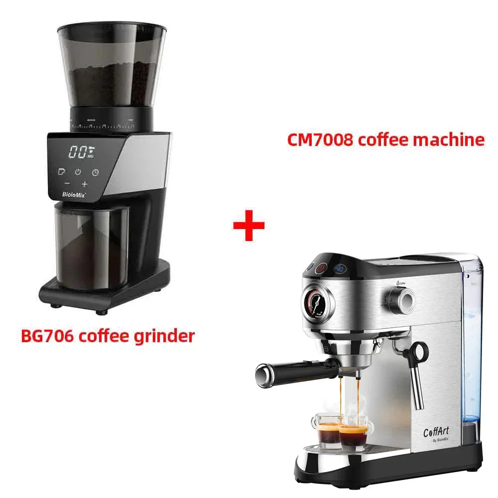BioloMix 20 Bar Semi-Auto Espresso Machine with Steam Frother – 1350W Coffee Machine Peaceful Pleasures Health and Wellness CM7008 N BCG706 GERMANY EU