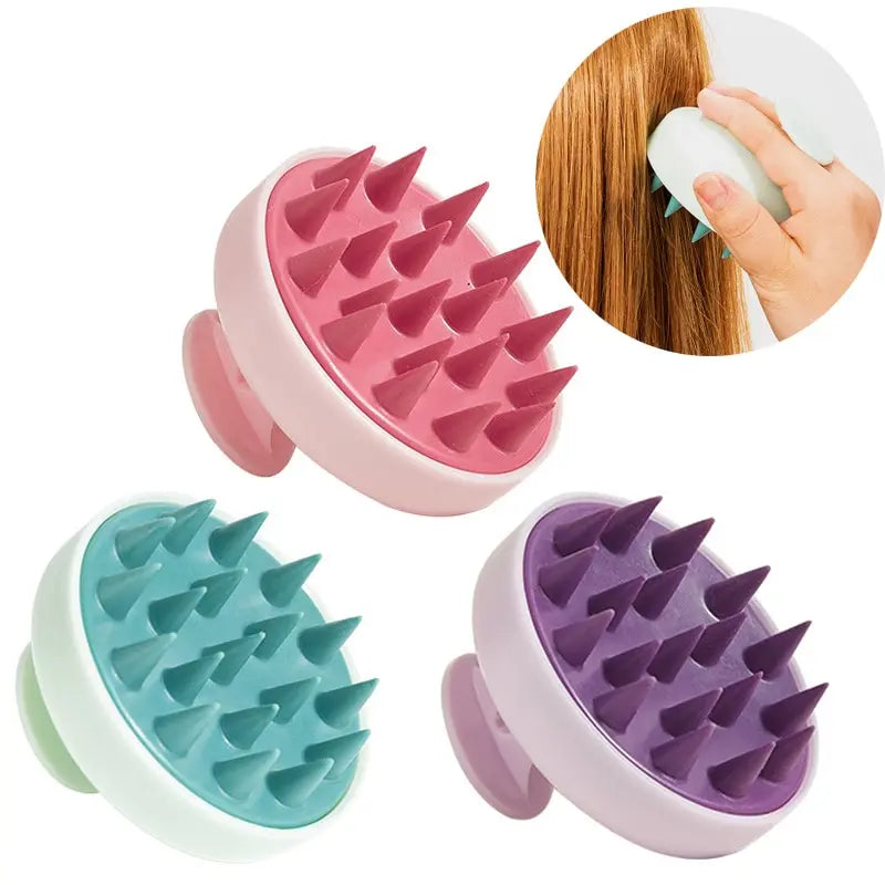Silicone Scalp Massage Brush – Shampoo & Shower Body Comb