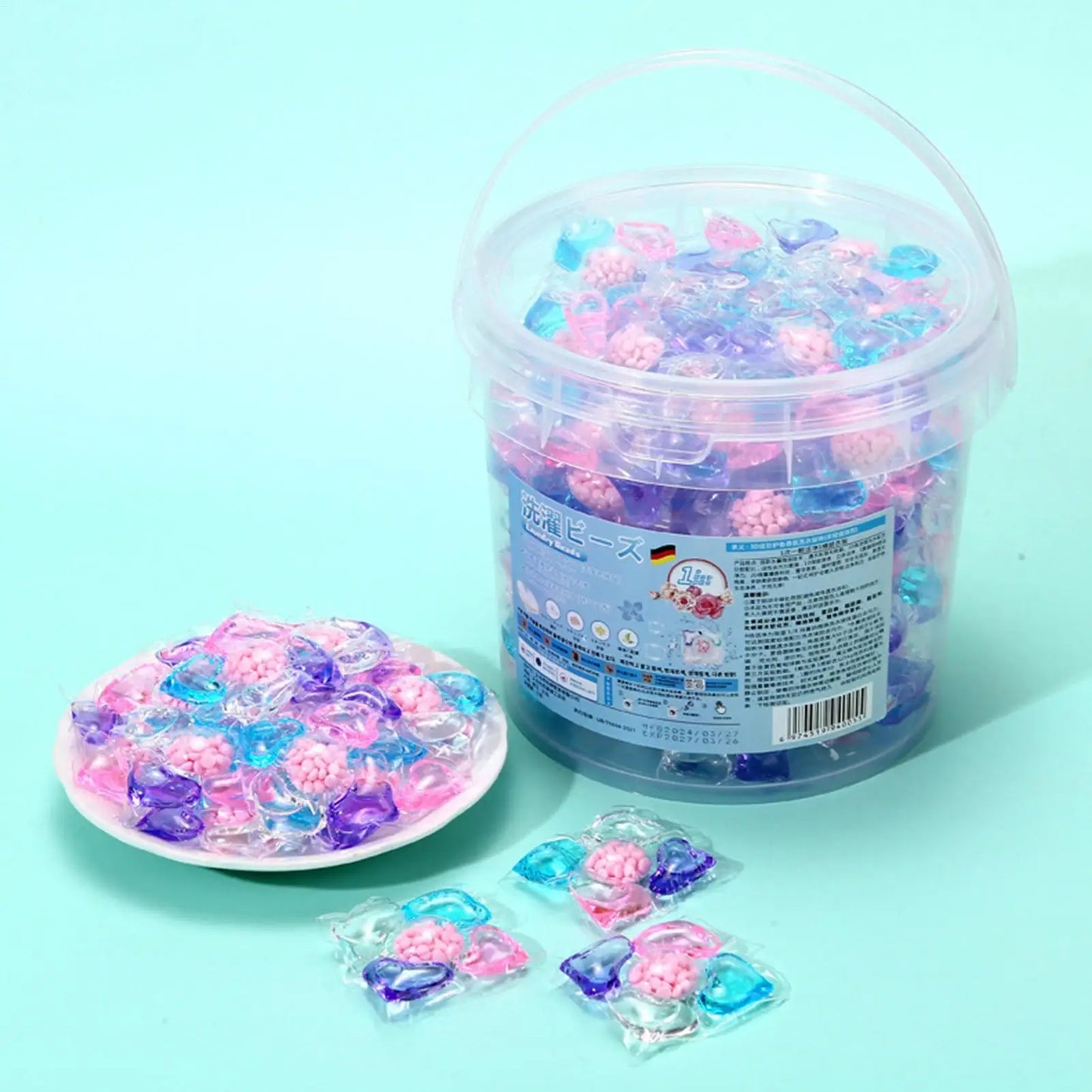 Laundry Detergent Pods Deep Cleaning 70 Tablets Beads Laundry Pods for Washing Machine for Apartment Bathroom Home Dorm Room Peaceful Pleasures Health and Wellness
