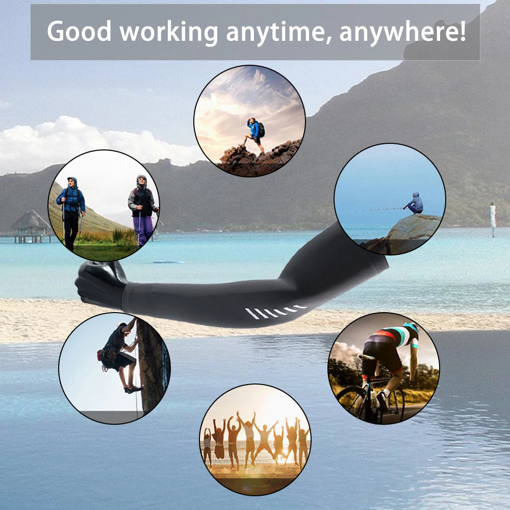 Sunscreen Ice Sleeves for Men - UV Protection Arm Covers Peaceful Pleasures Health and Wellness