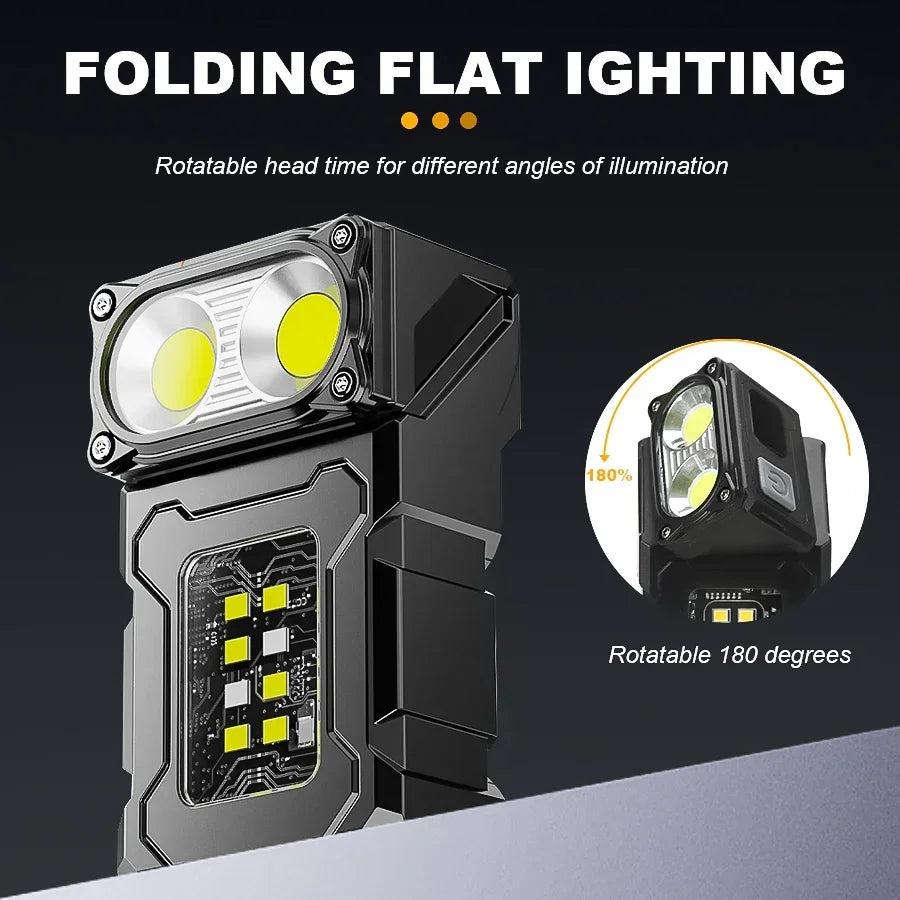 ESMARTER Mini Rechargeable LED Flashlight | Magnetic COB Torch