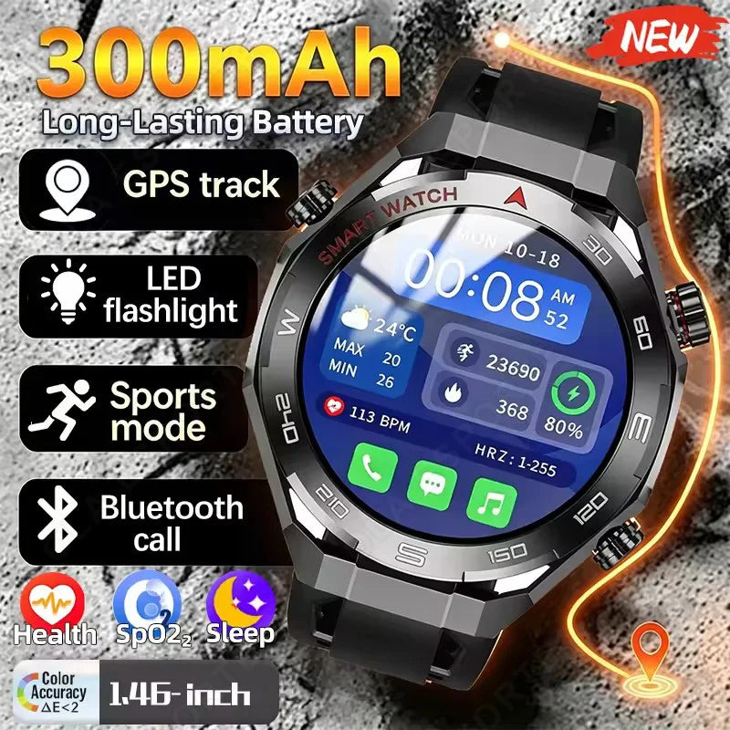 Military Men Smart Watch Health Monitor Wireless Call Smartwatch Fitness IP68 Waterproof Sports Watches for Men Android ‎HT30 Peaceful Pleasures Health and Wellness