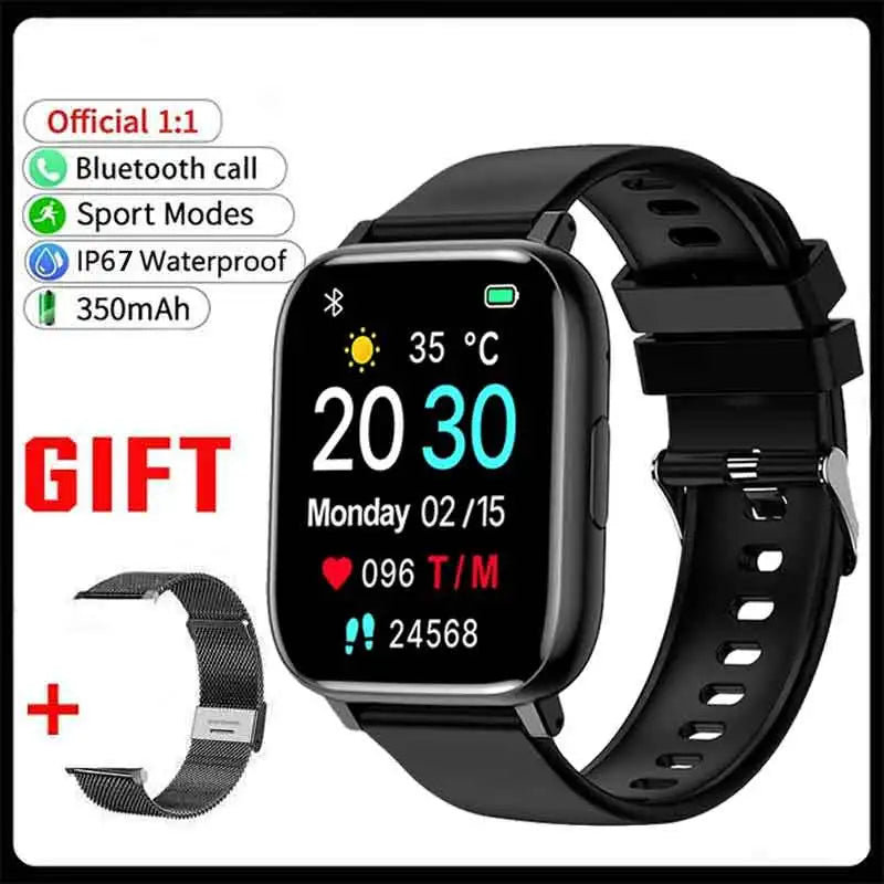 1.77" Full Touch Smartwatch | Heart Rate, SpO2 & Fitness Tracker