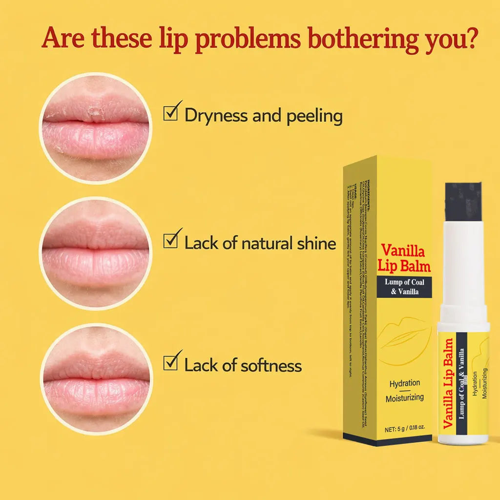 Vanilla Lip Balm Moisturizing Nourishing Lip Care Glossy Soft Natural Pink Lip Color Hydrating Vanilla Scent Lip Balm for Unisex Peaceful Pleasures Health and Wellness
