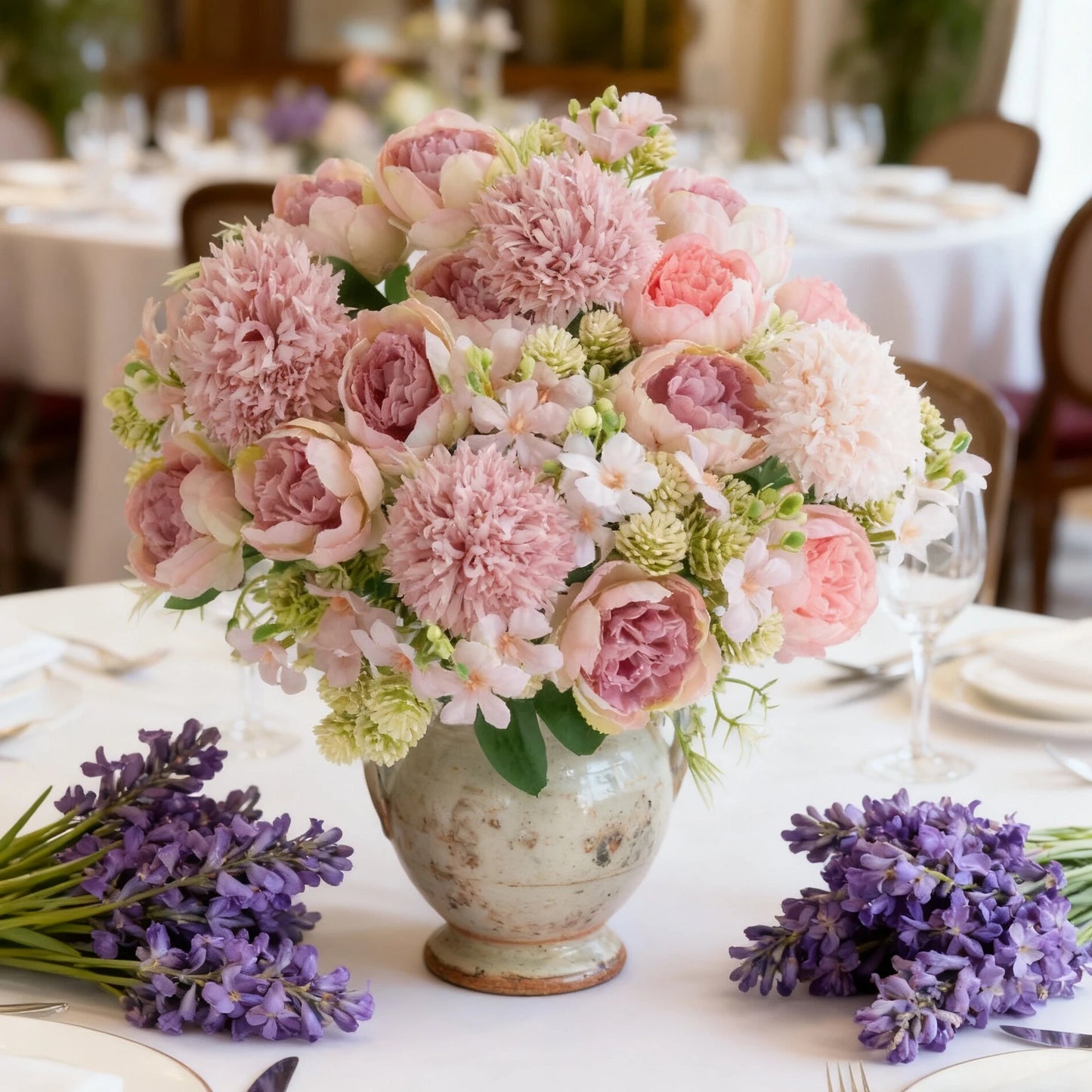 Artificial Silk Peony Bouquet | Wedding & Home Decor Flowers